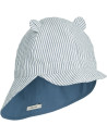 Chapeau saharienne bébé réversible en coton bio Gorm "Blue Wave" Liewood