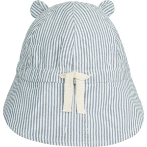 Chapeau saharienne bébé réversible en coton bio Gorm "Blue Wave" Liewood