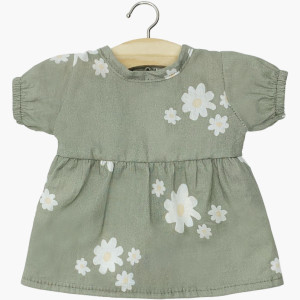 Robe Faustine à manches ballon "Marguerites" pour poupon Gordis Minikane