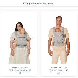 Porte-bébé Omni Deluxe Coton "Pearl Grey" ERgobaby