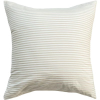 Taie d'oreiller en Percale de Coton Bio "Rayé Lin" (60x60)