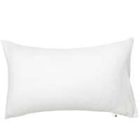 Taie d'oreiller en Pur Coton Bio "Blanc" (40x60)