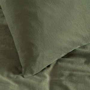 Taie d'oreiller en Satin de Coton Bio "Cyprès" (60x60) Kadolis
