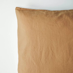 Taie d'oreiller en Satin de Coton Bio "Ambre" (60x60) Kadolis