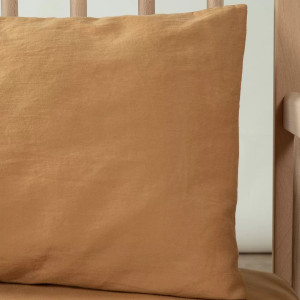 Taie d'oreiller en Satin de Coton Bio "Ambre" (40x60) Kadolis