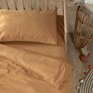 Taie d'oreiller en Satin de Coton Bio "Ambre" (40x60) Kadolis