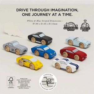 Set de Voiture de Sports en bois (x7)  Le Toy Van