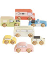 Set de Voiture Rétro en bois (x7)