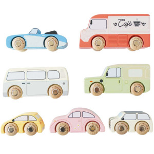 Set de Voiture Rétro en bois (x7)