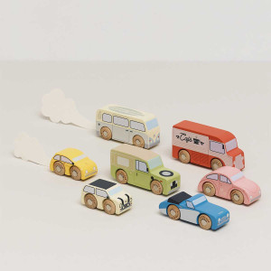 Set de Voiture Rétro en bois (x7)