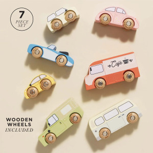 Set de Voiture Rétro en bois (x7)