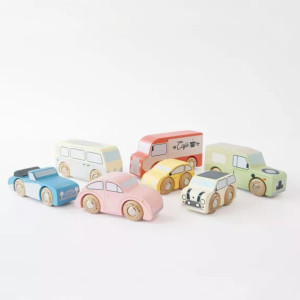 Set de Voiture Rétro en bois (x7)