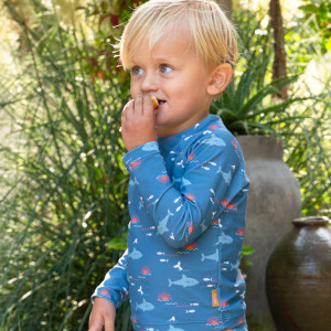 T-shirt bébé enfant anti-UV manches longues "Shark" Fresk