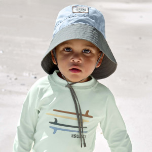 Bob bébé anti-UV "Bleu ciel/Olive" Lassig