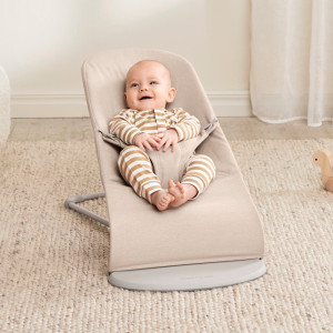 Transat bébé évolutif Balance Bliss Mélange Tissé Chiné "Beige Clair" Babybjorn