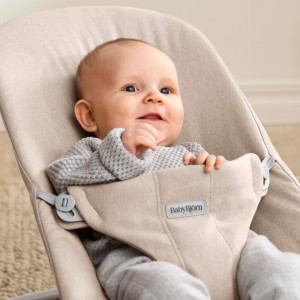 Transat bébé évolutif Balance Bliss Mélange Tissé Chiné "Beige Clair" Babybjorn