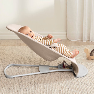 Transat bébé évolutif Balance Bliss Mélange Tissé Chiné "Beige Clair" Babybjorn