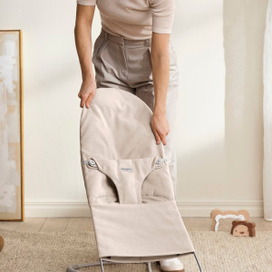 Transat bébé évolutif Balance Bliss Mélange Tissé Chiné "Beige Clair" Babybjorn