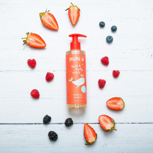 Gel douche naturel Corps et Cheveux pour bébé et enfant  "Tropical Berries" Mini U
