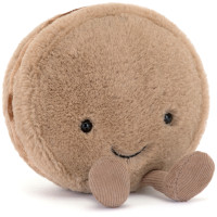 Peluche Amuseables Mona le Macaron Chocolat (12 cm)