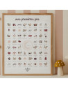 Affiche "Mes premières fois - Souris Rose Poudré" avec tampon & encrier