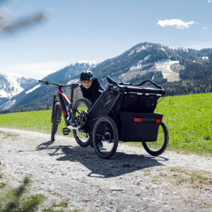  ChariotThule Sport G3 2 places "Black" (Remorque-vélo, Poussette & Jogger) (2024)