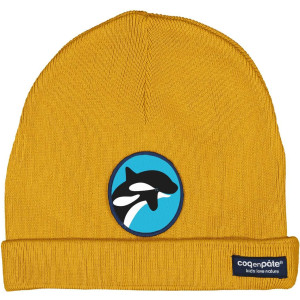 Bonnet Tricot en coton bio "Orque Jaune" (1-10 ans) Coq en Pate