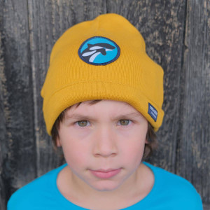 Bonnet Tricot en coton bio "Orque Jaune" (1-10 ans) Coq en Pate