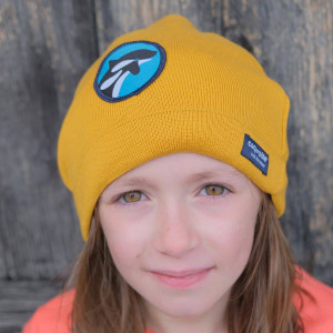 Bonnet Tricot en coton bio "Orque Jaune" (1-10 ans) Coq en Pate