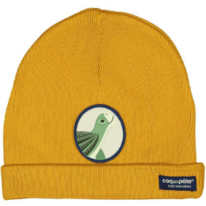 Bonnet Tricot en coton bio "Tortue Jaune" (1-10 ans) Coq en Pate
