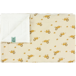 Couverture bébé hiver en coton bio et polaire "Lively Lion" (75 x 100 cm) Trixie