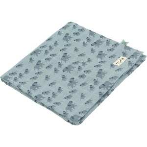 1 maxi-lange en mousseline de coton bio "Enchanting Elephant" (110x110 cm) Trixie