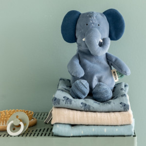 1 maxi-lange en mousseline de coton bio "Enchanting Elephant" (110x110 cm) Trixie