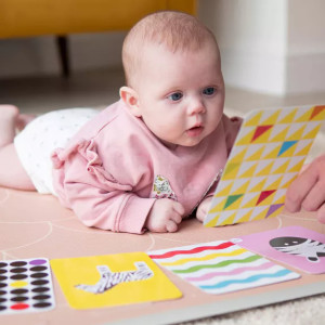 Cartes sensorielles Flash pour nouveau-né "Couleurs" Priya & Peanut