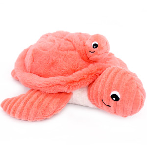 Peluche Ptipotos Tortue Sauvetou Maman + Bébé "Corail" (29 cm) Déglingos