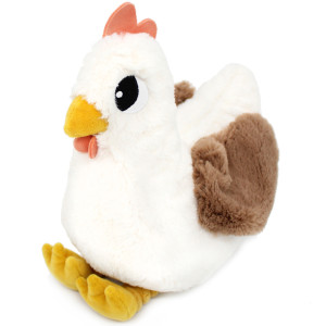 Peluche Ptipotos Poule Pioupiou Maman + Bébé "Gris" Déglingos