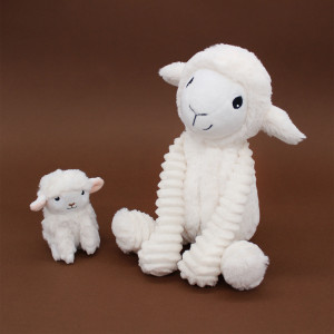 Peluche Ptipotos Mouton Olou Maman + Bébé "Blanc" (24 cm) Déglingos