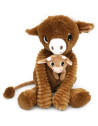 Peluche Ptipotos Vache Hindou Maman + Bébé "Cassonade" Deglingos