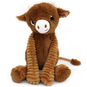 Peluche Ptipotos Vache Hindou Maman + Bébé "Cassonade" Deglingos