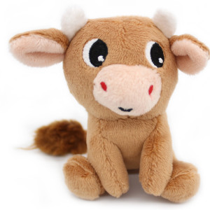 Peluche Ptipotos Vache Hindou Maman + Bébé "Cassonade" Deglingos