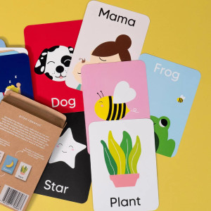 Cartes sensorielles Flash "Mes Premiers mots" Priya & Peanut