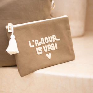 Pochette en coton "L'amour le Vrai" Zakuw