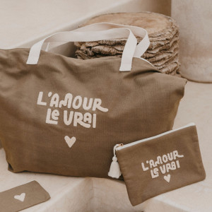 Pochette en coton "L'amour le Vrai" Zakuw
