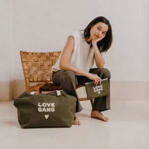 Pochette en coton "Love Gang" Zakuw