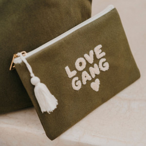 Pochette en coton "Love Gang" Zakuw