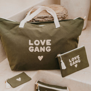 Pochette en coton "Love Gang" Zakuw