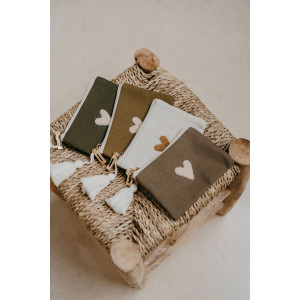 Porte-monnaie en coton Love "Olive" Zakuw