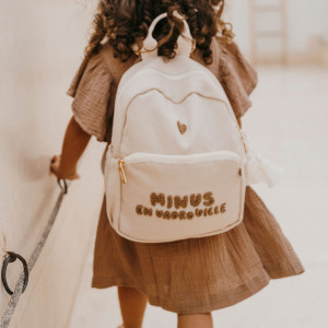 Sac à dos en coton Minus "Beige" (30 cm) Zakuw