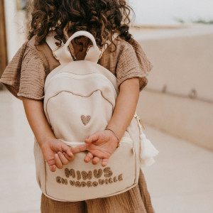 Sac à dos en coton Minus "Beige" (30 cm) Zakuw