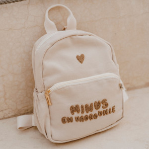 Sac à dos en coton Minus "Beige" (30 cm) Zakuw